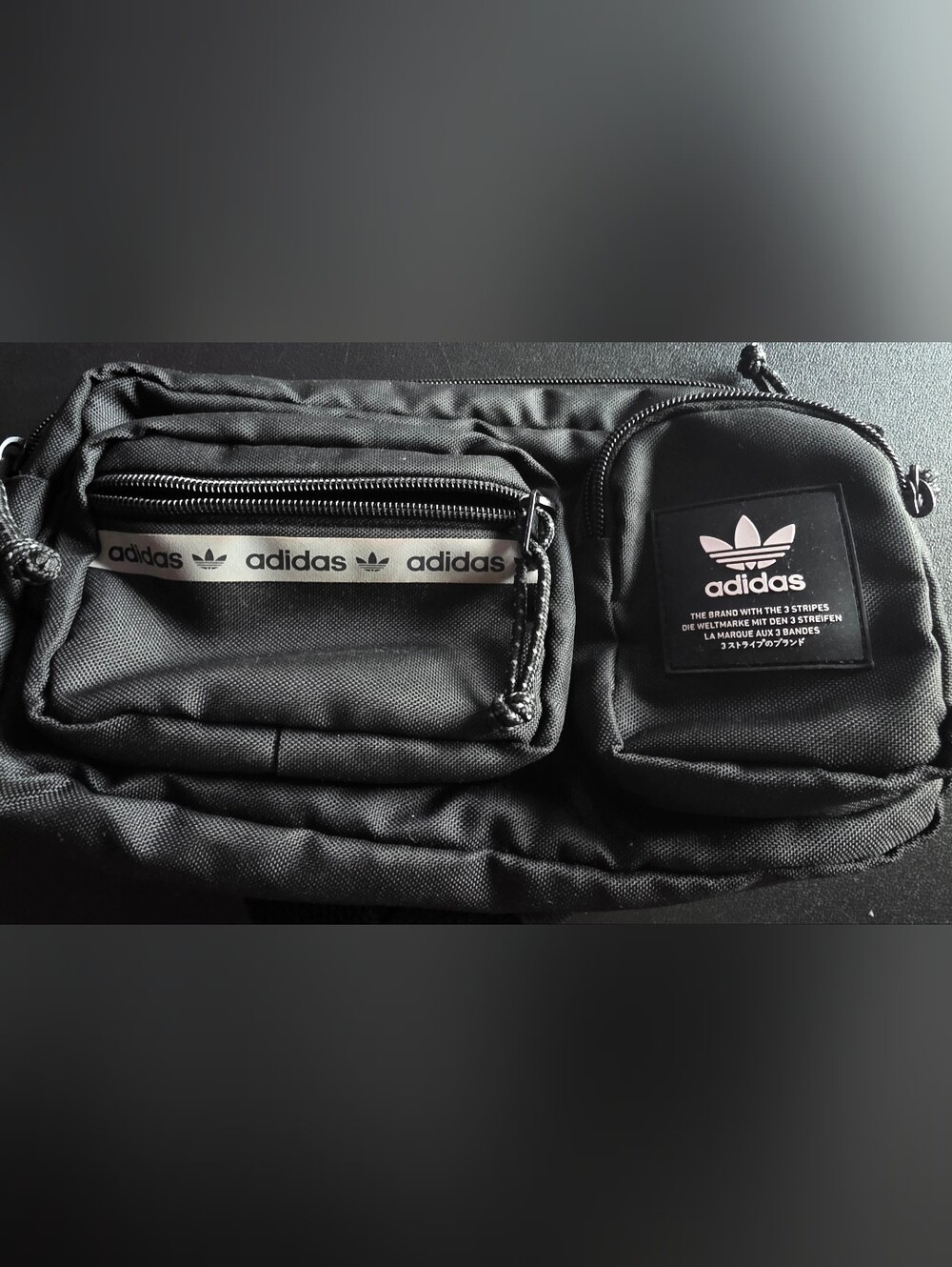 Liked New Adidas Originals Black Fanny Pack / Crossbody Bag Men Or Women